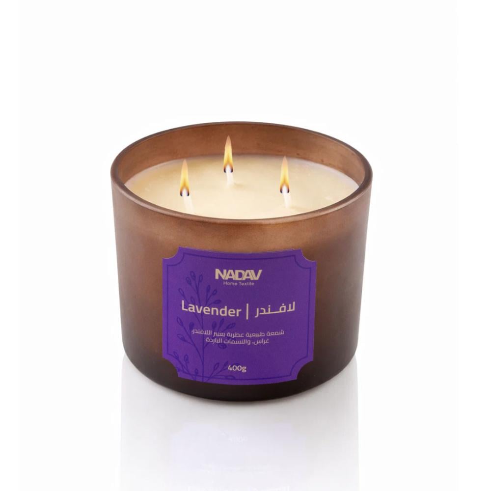 Luxury Scented Candle Lavender Fragrance – 400g