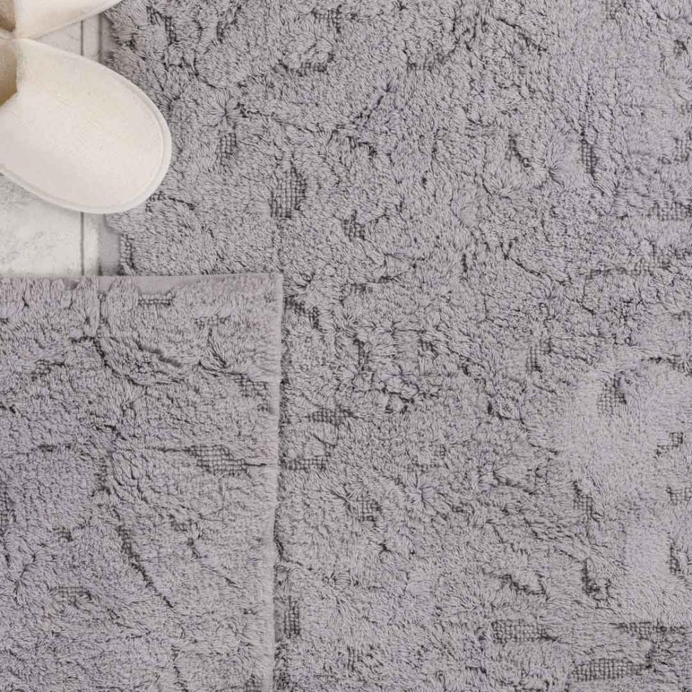 طقم دعاسة أرضية لوتس تركي فرو رصاصي فاتح عدد القطع 2