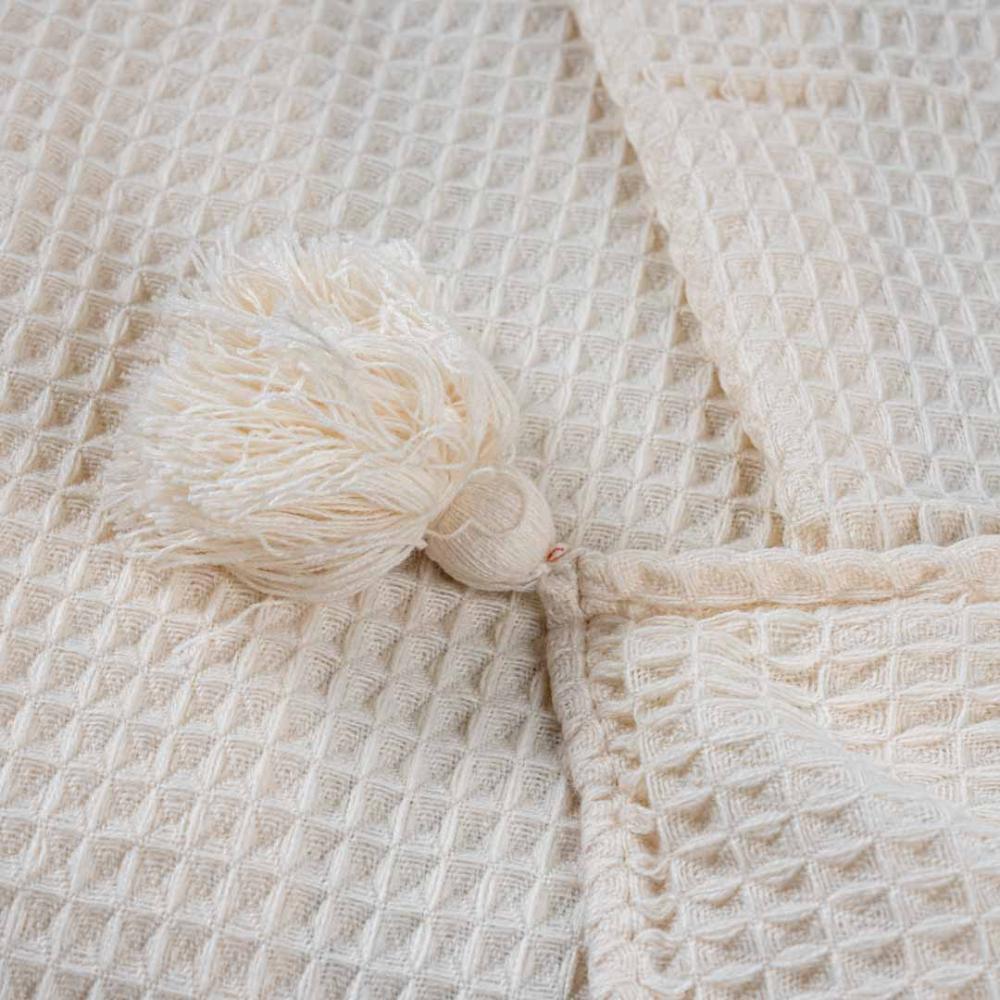 بطانية تيفولي وافل خفيفة  صيفي مفرد بيج مقاس 150x125سم