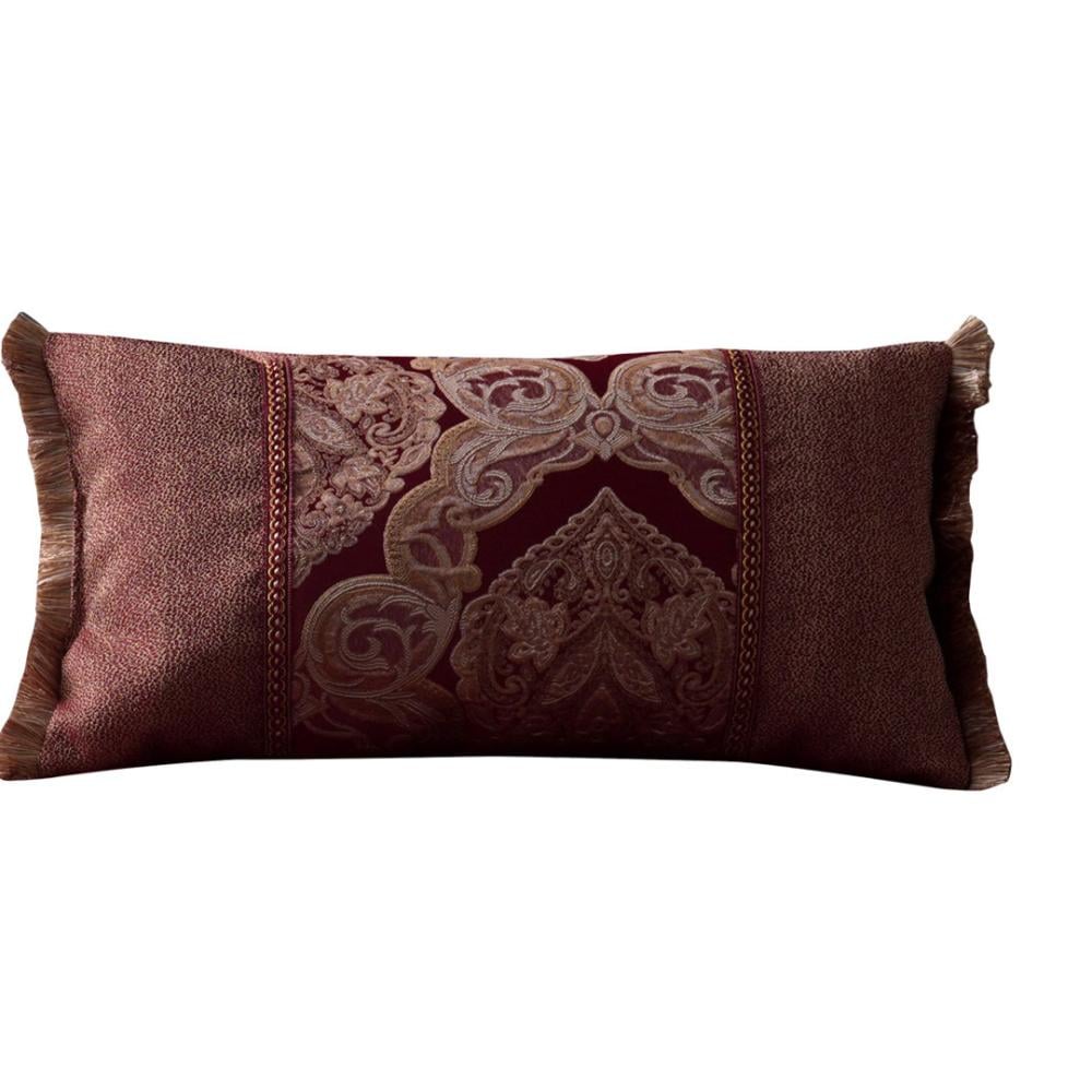 مفرش ملكي فاخر مزدوج قطن جاكارد مطرز أحمر ذهبي عدد القطع 10