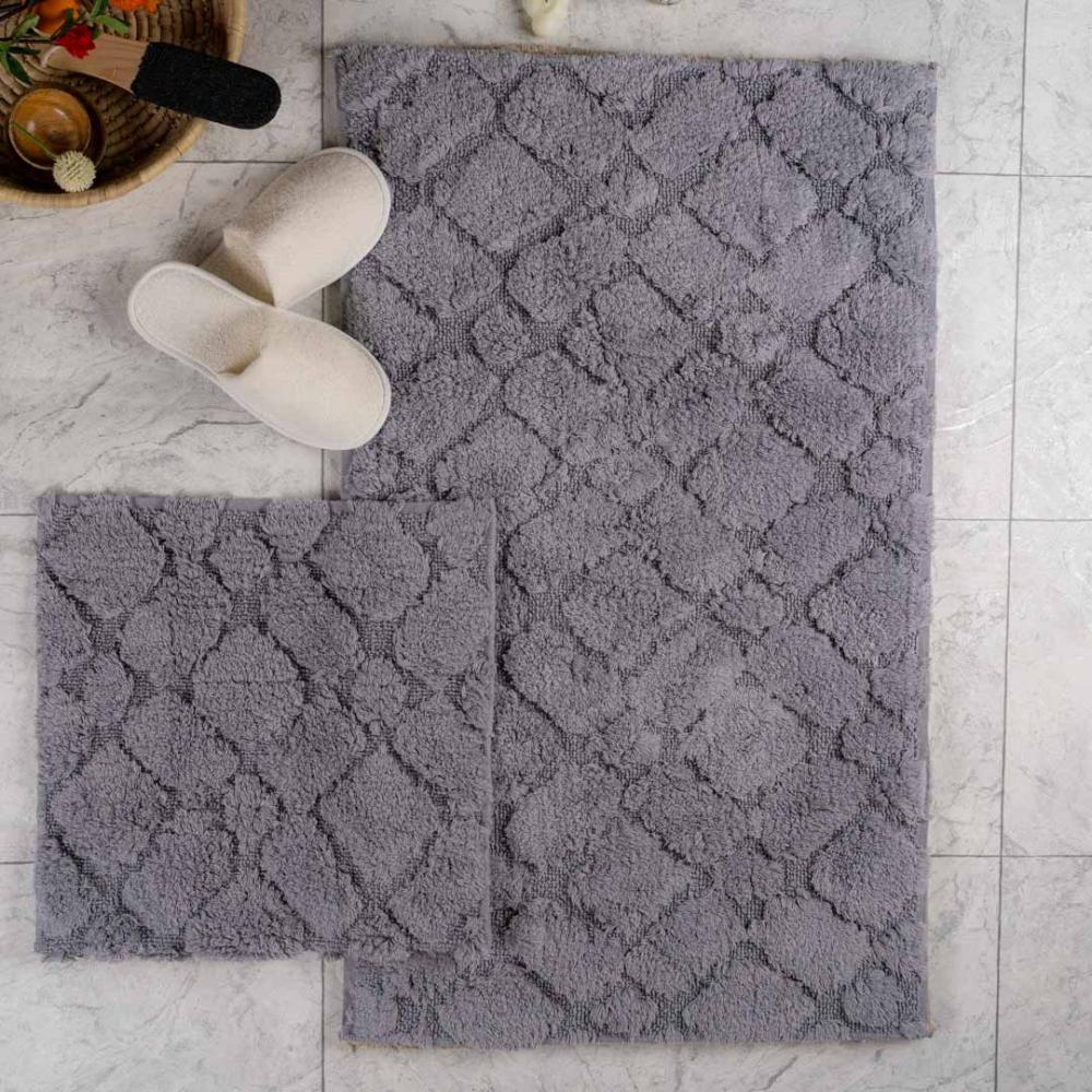 طقم دعاسة أرضية فيانا تركي فرو  رصاصي  عدد القطع 2