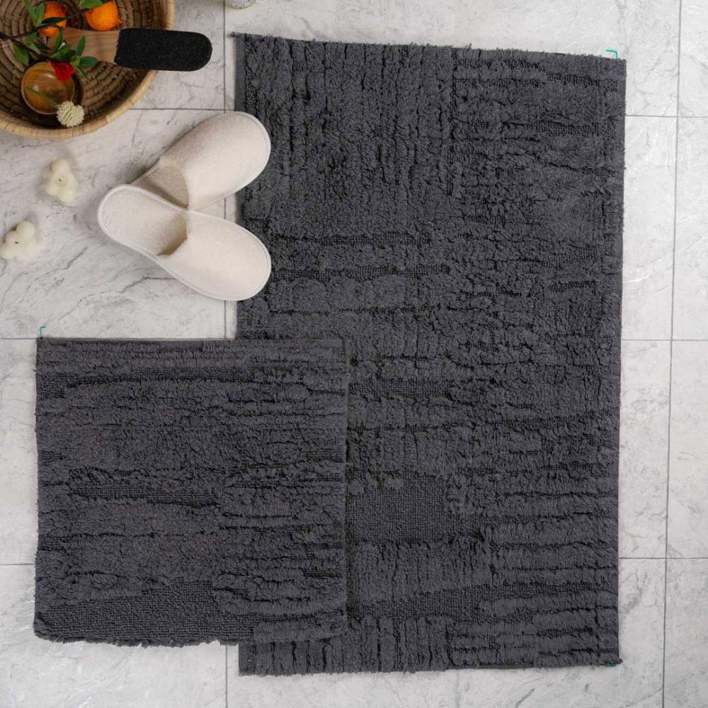 طقم دعاسة أرضية نورا تركي فرو  أسود عدد القطع 2