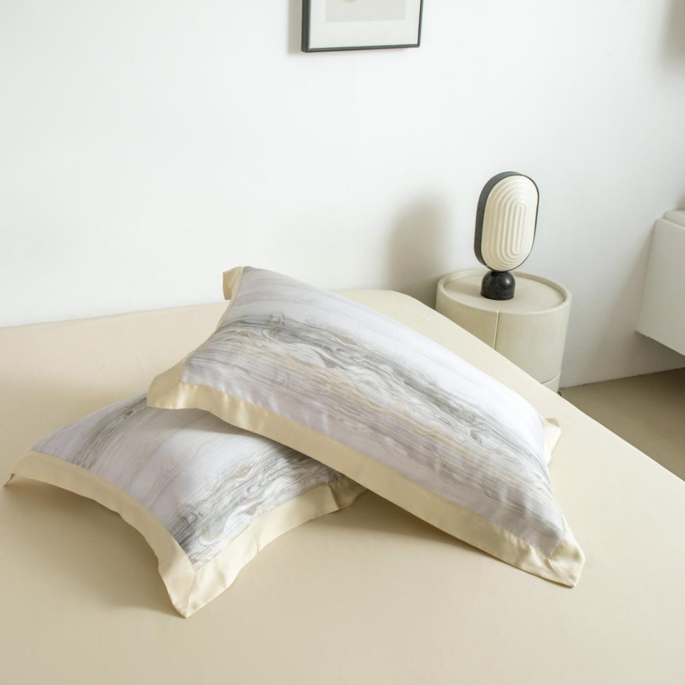 مفرش دينا صيفي مفرد ونص من التنسل الفاخر بلون أبيض وبيج فاتح برسومات الزهور عدد القطع 5