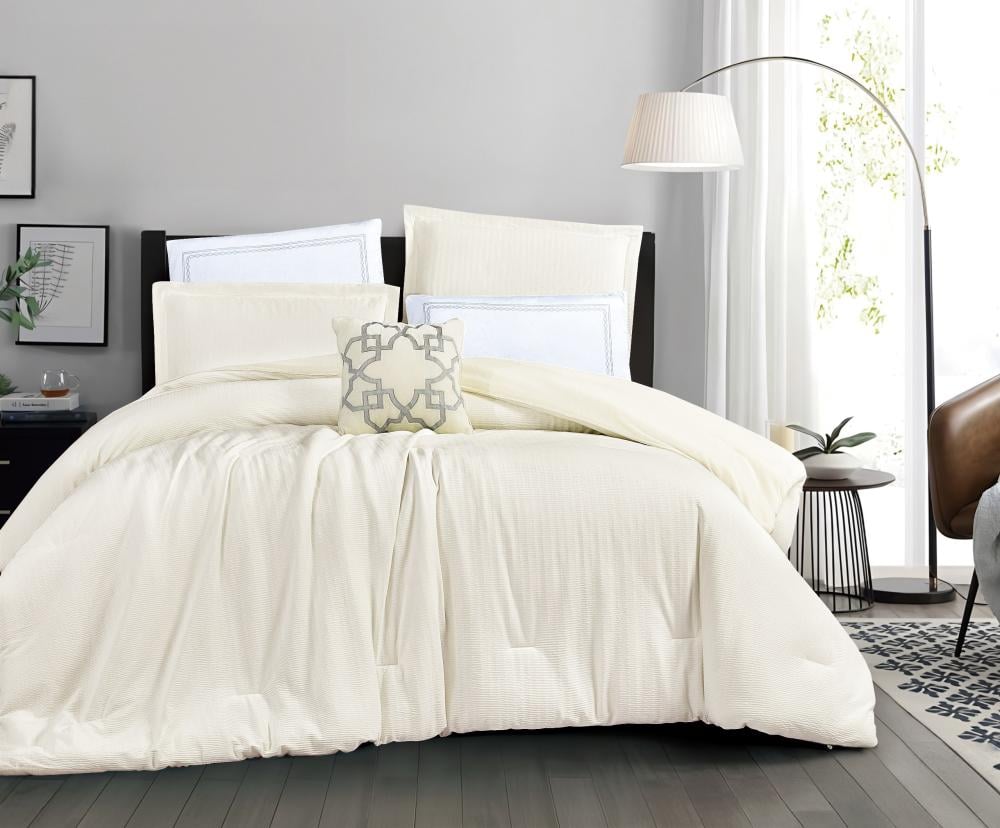 Lumi Luxury Winter Jacquard Bedspread – Light Creamy