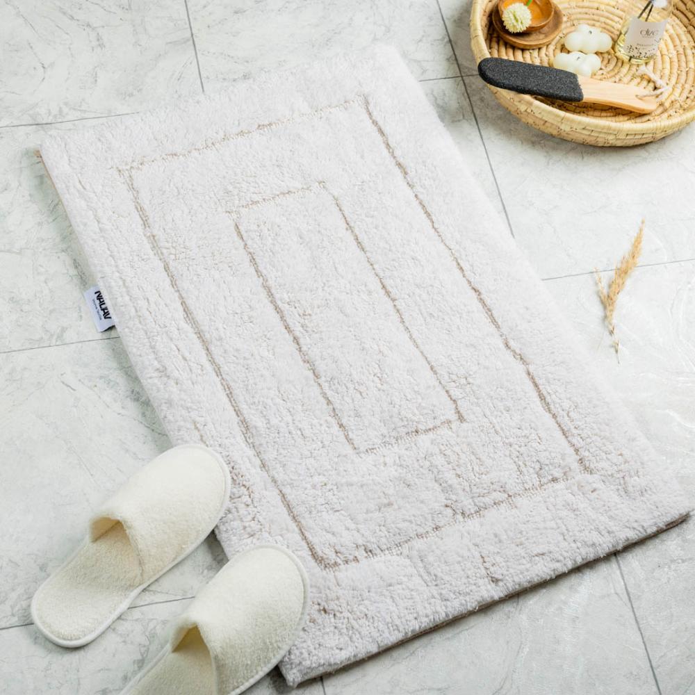 دعاسة أرضية فريم تركي فرو  كريمي مقاس 50 × 80 سم