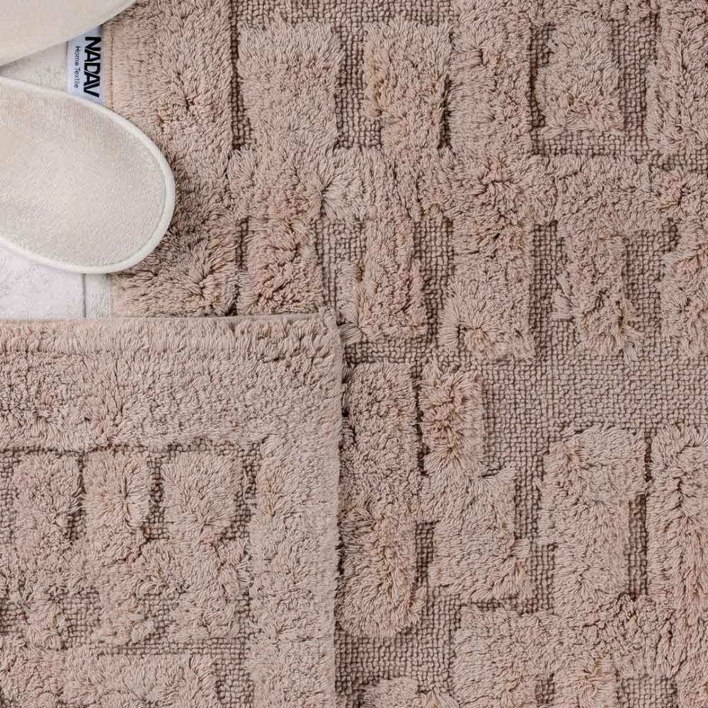 طقم دعاسة أرضية بابيون تركي فرو  بيج عدد القطع 2