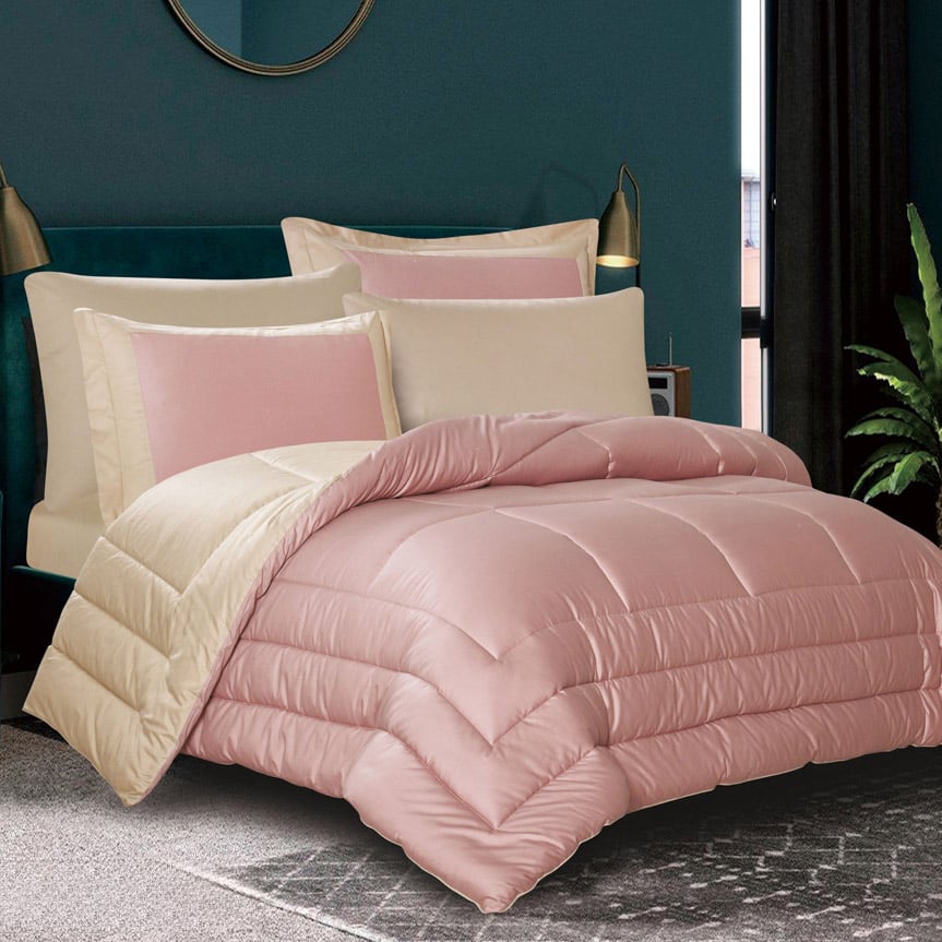 مفرش كادي صيفي مفرد و نص قطن روز عدد القطع 4