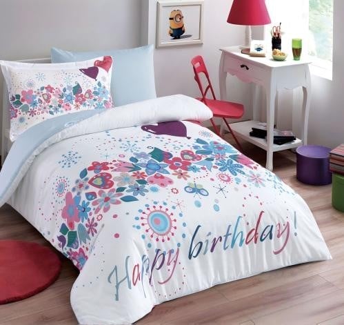 مفرش كارلا صيفي مقاس كوين 150x200 سم ابيض بنفسجي متعدد الألوان عدد القطع 4