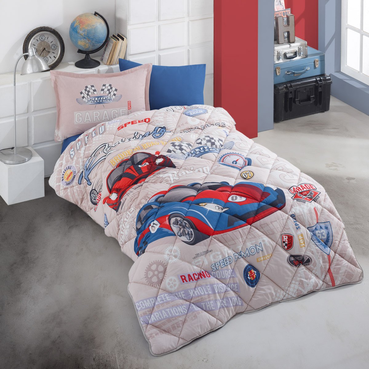 مفرش أطفال كاراج صيفي مفرد ونص تركي بيج عدد القطع 4