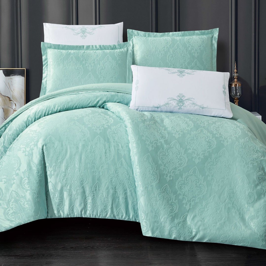 مفرش جولفيتو صيفي مقاس كوين 200x150 سم جاكارد فاخر تيفاني  عدد القطع 4