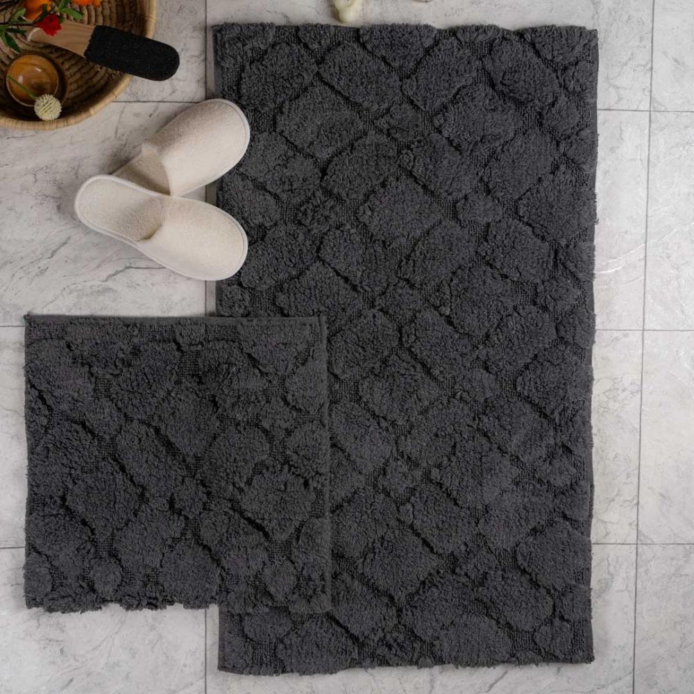 طقم دعاسة أرضية فيانا تركي فرو أسود عدد القطع 2