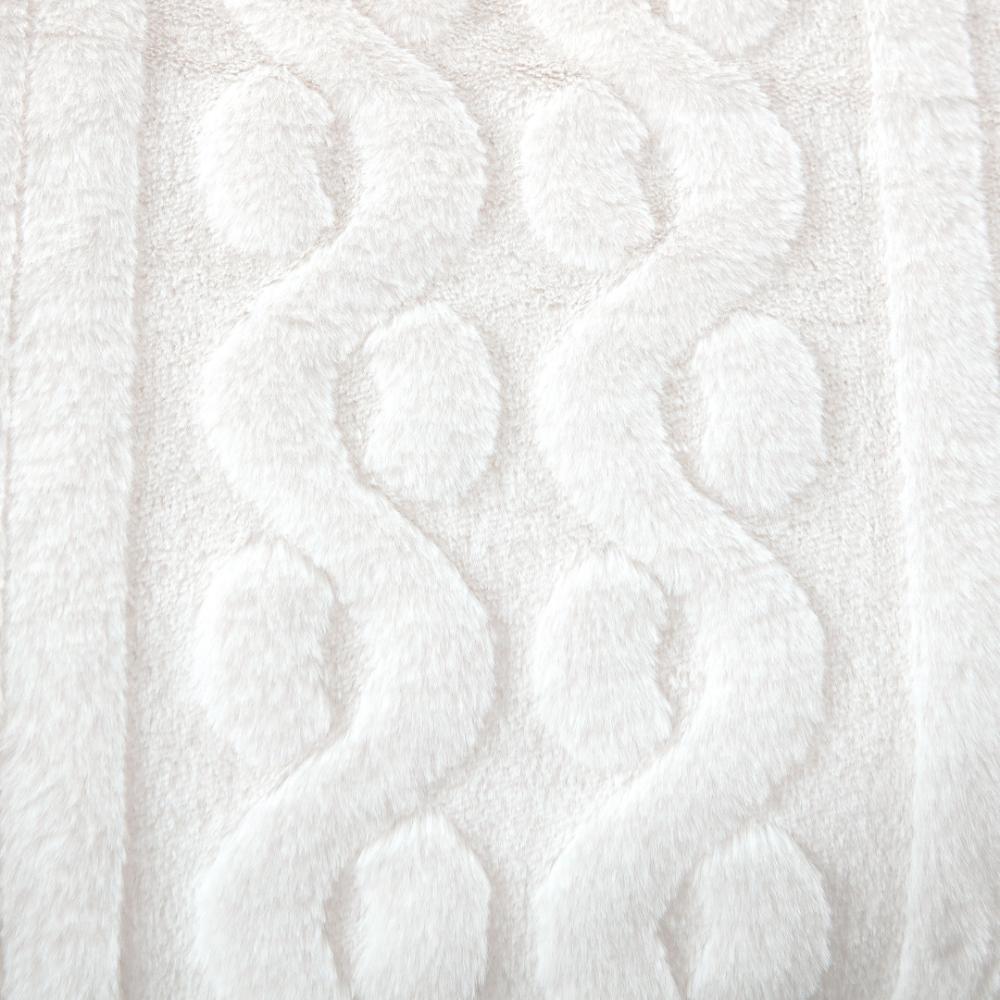 مفرش لينا شتوي فاخر فرو  أبيض