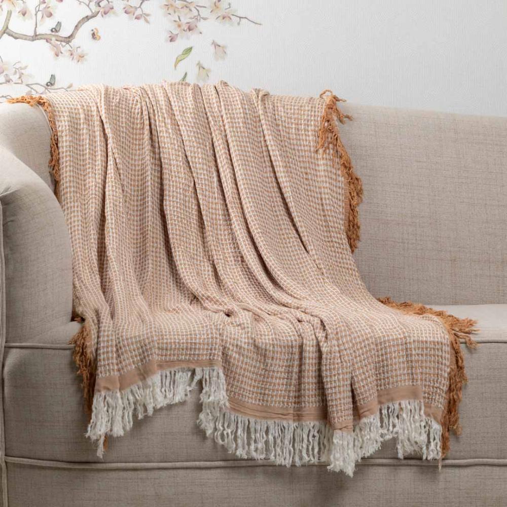 بطانية شال خفيفة بامبو بيج مقاس 130× 170 سم