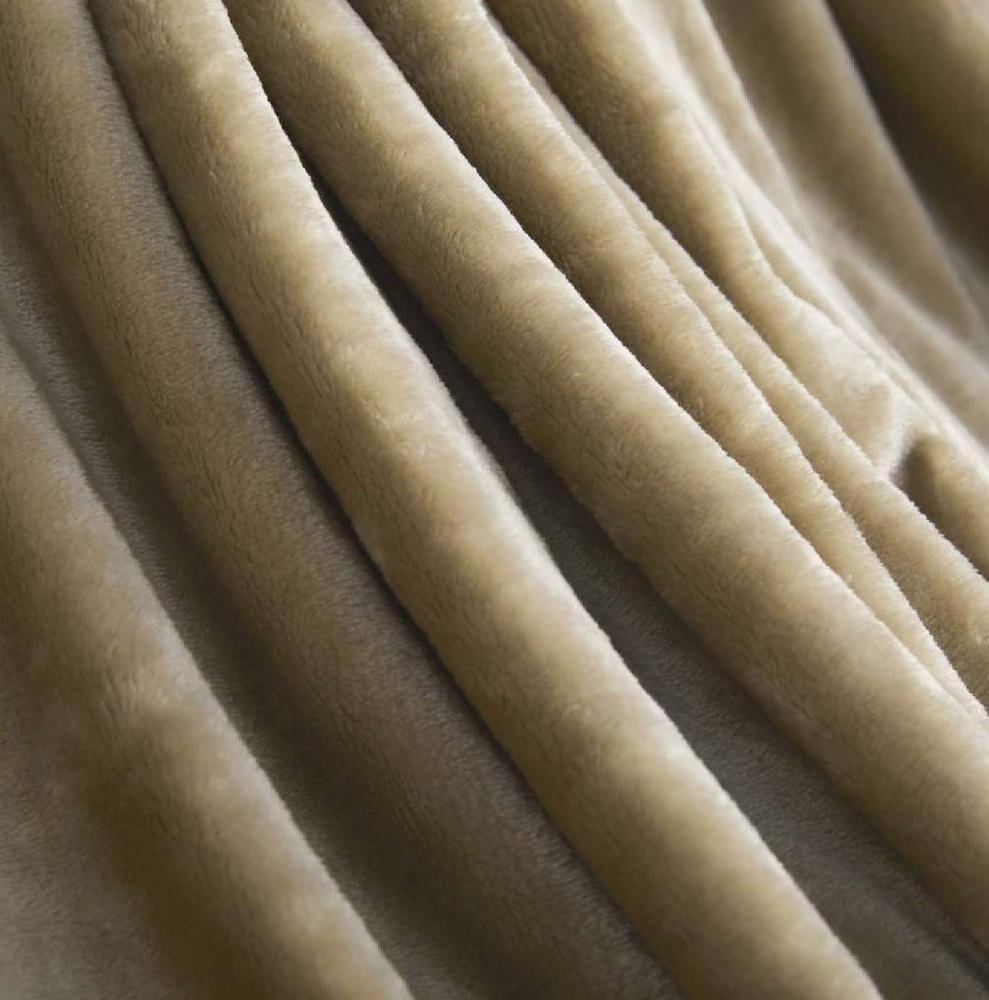 بطانية شتوي مخمل ناعم بيج غامق