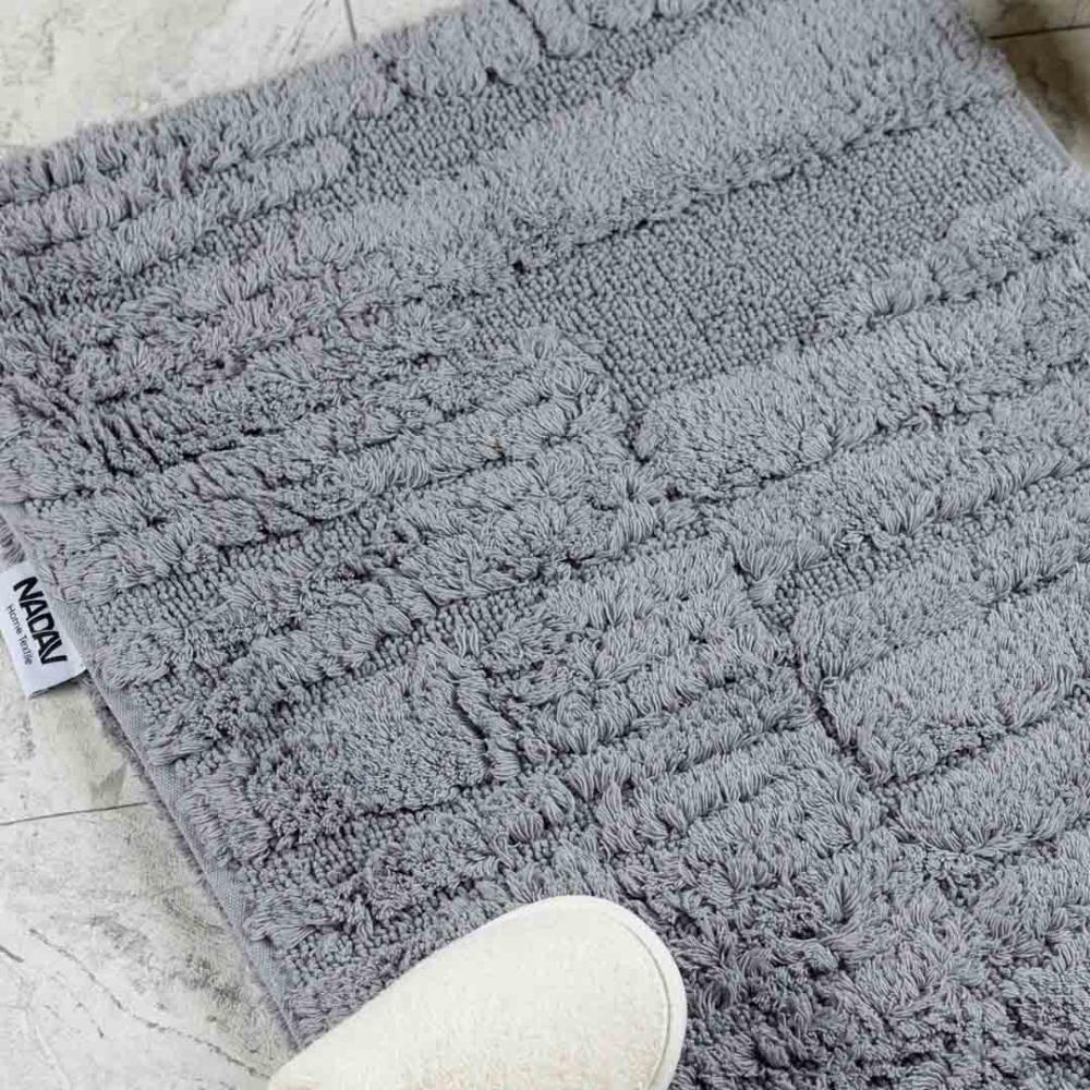 دعاسة أرضية نورا  تركي فرو رصاصي  مقاس 50 × 80 سم