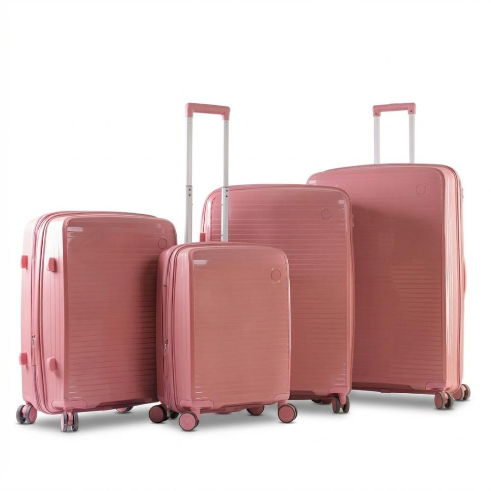 Travel Bag Set Sizes 32 / 28 / 24 / 20 / 12 Rose Gold – 5 Pieces