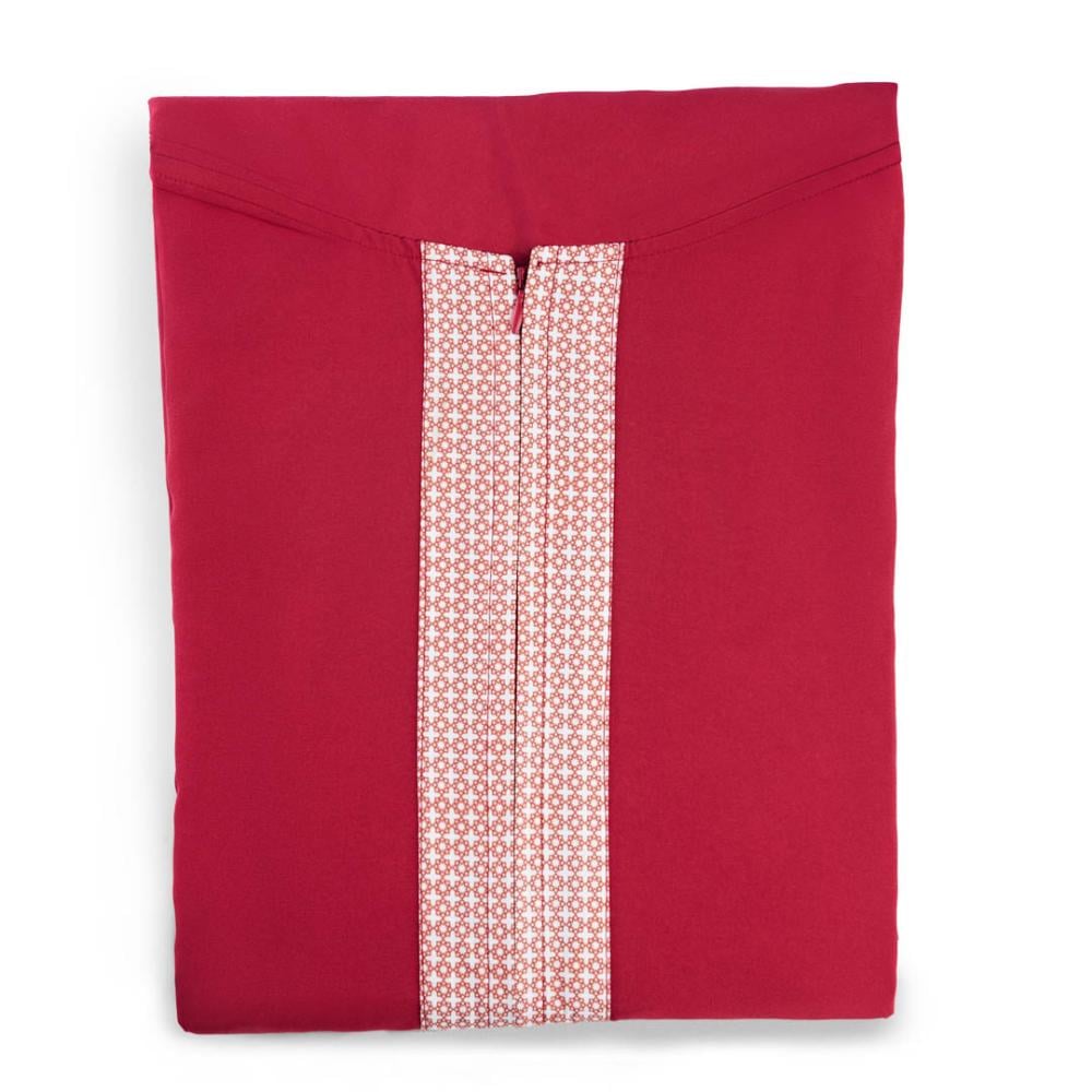 طقم سجادة صلاة كريمي و عنابي عدد القطع 2