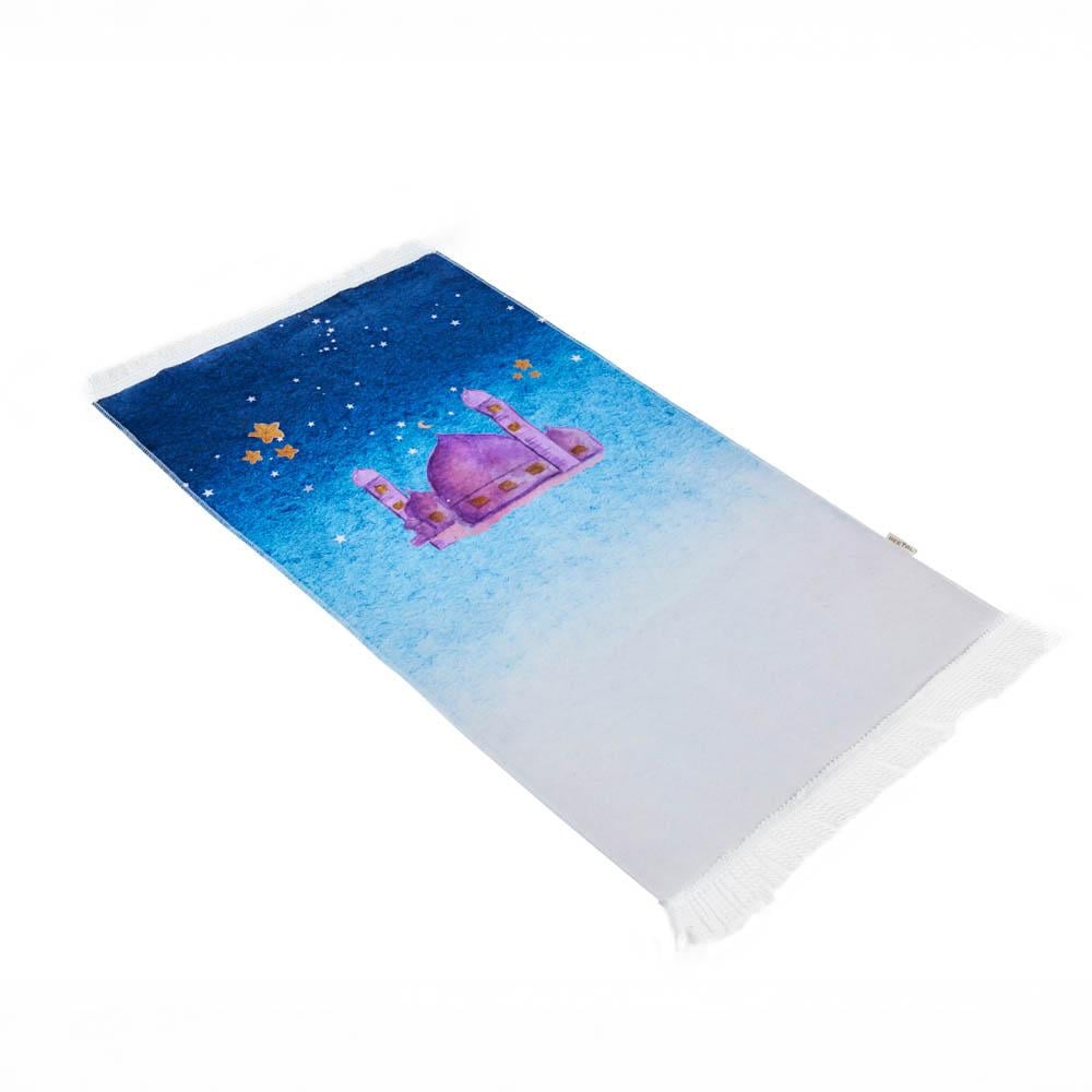 سجادة صلاة أطفال كحلي برسومات النجوم 50x90 سم