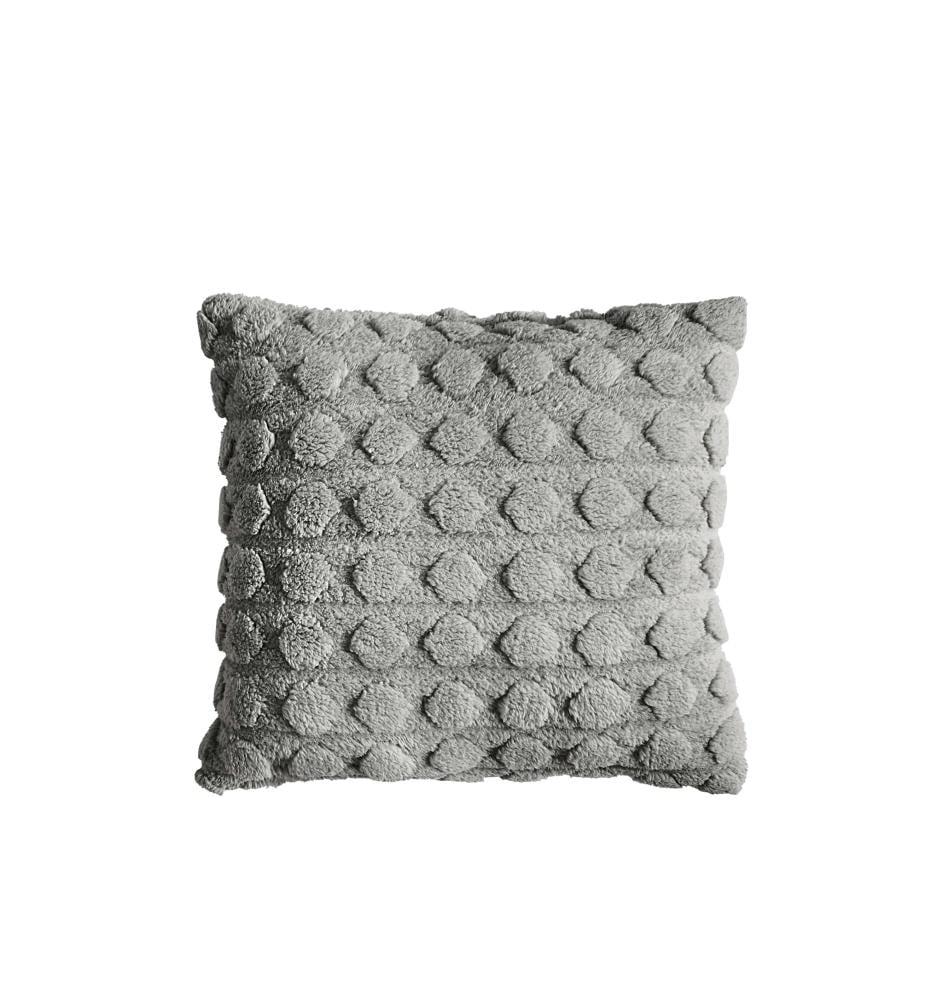 مفرش فرنزي شتوي فرو ناعم مزدوج  أبيض مع بطانية رصاصي عدد القطع 8