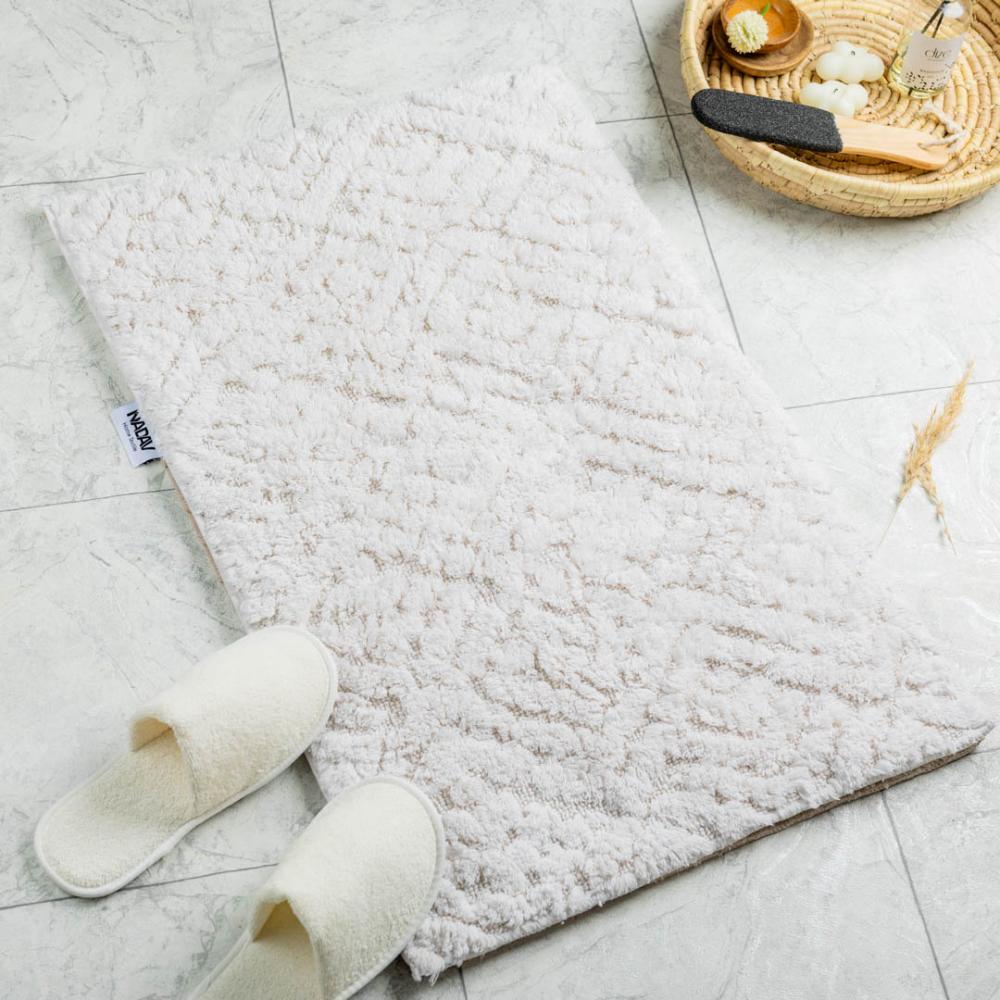 دعاسة أرضية  بيجونيا تركي فرو  كريمي مقاس 50 × 80 سم