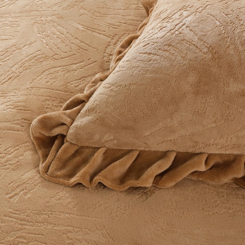 مفرش أماني شتوي فرو بني