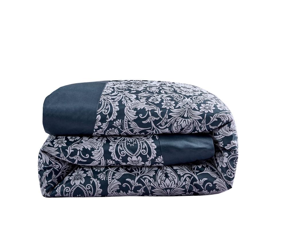 مفرش أريزونا مزدوج قطن جاكارد فاخر كحلي عدد القطع 8