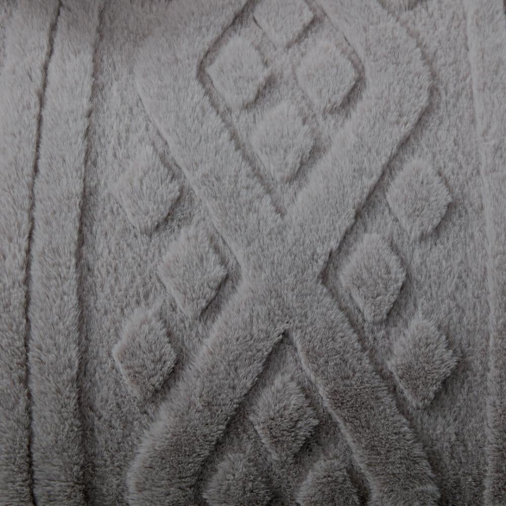 مفرش لينا شتوي رصاصي فاخر فرو