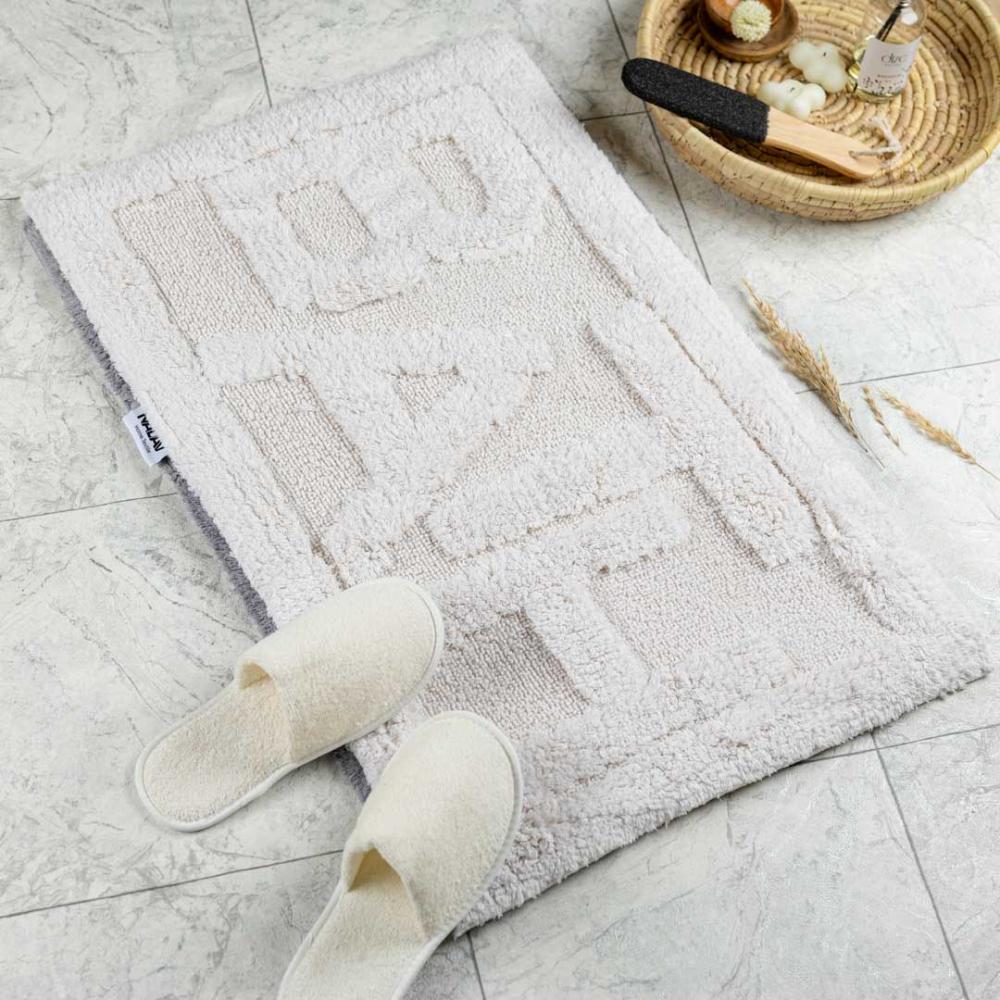 دعاسة أرضية باث تركي فرو كريمي مقاس 50 × 80 سم