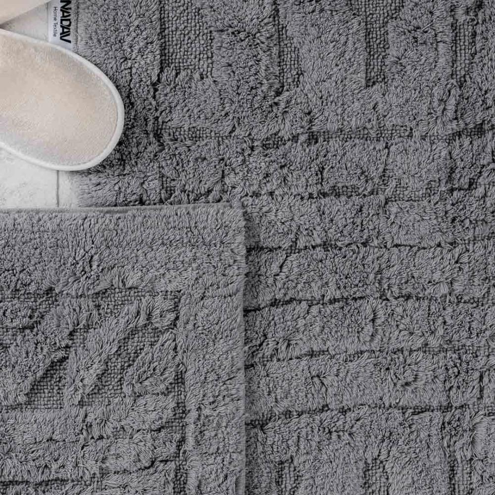 طقم دعاسة أرضية هيرينج بون تركي فرو  رصاصي فاتح عدد القطع 2