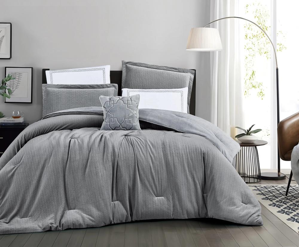 Lumi Luxury Winter Jacquard Bedspread – Dark Grey