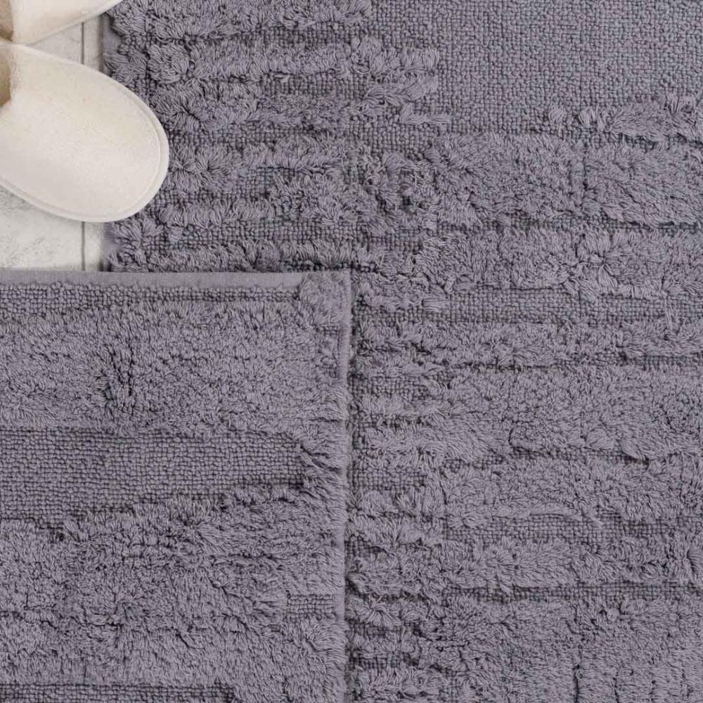 طقم دعاسة أرضية نورا تركي فرو  رصاصي عدد القطع 2