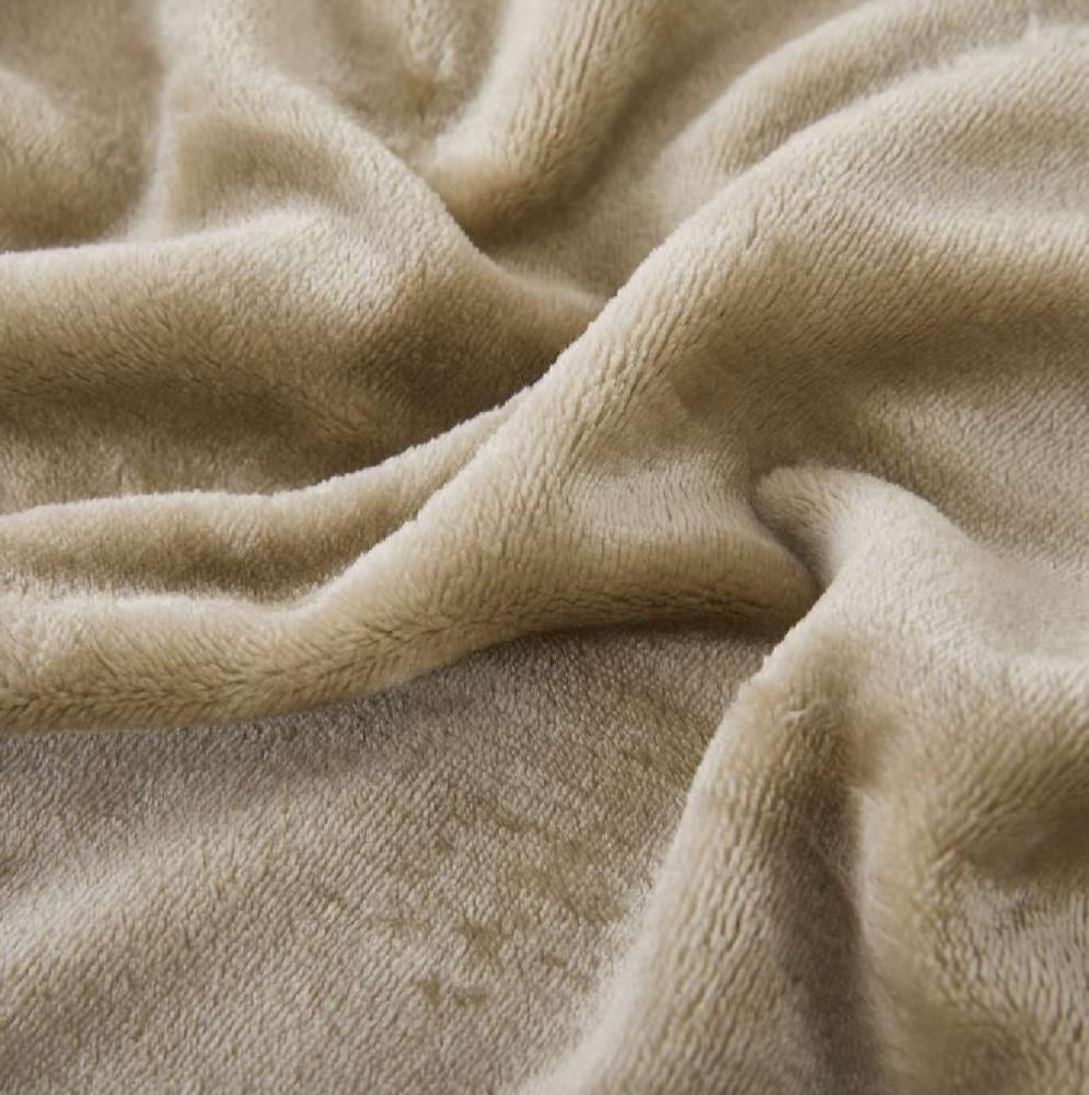 بطانية شتوي مخمل ناعم بيج غامق