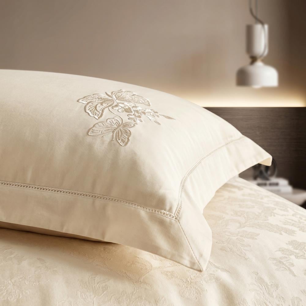 Azzah Summer Double Cotton Bedspread Cream 300 Thread Count – 7 Pieces