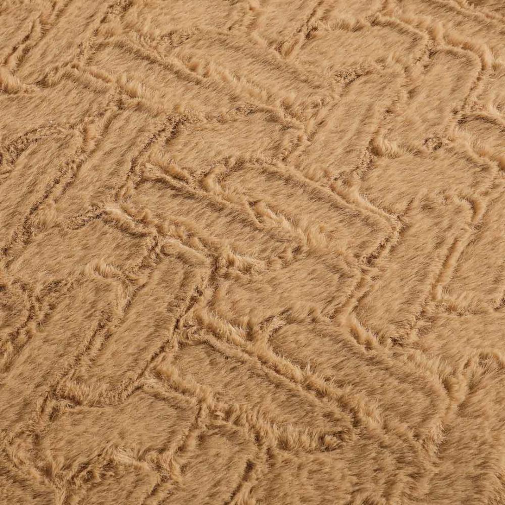 مفرش ستارز شتوي فاخر  كوين مقاس 200X150 سم مخمل و فرو  بني  عدد القطع 4