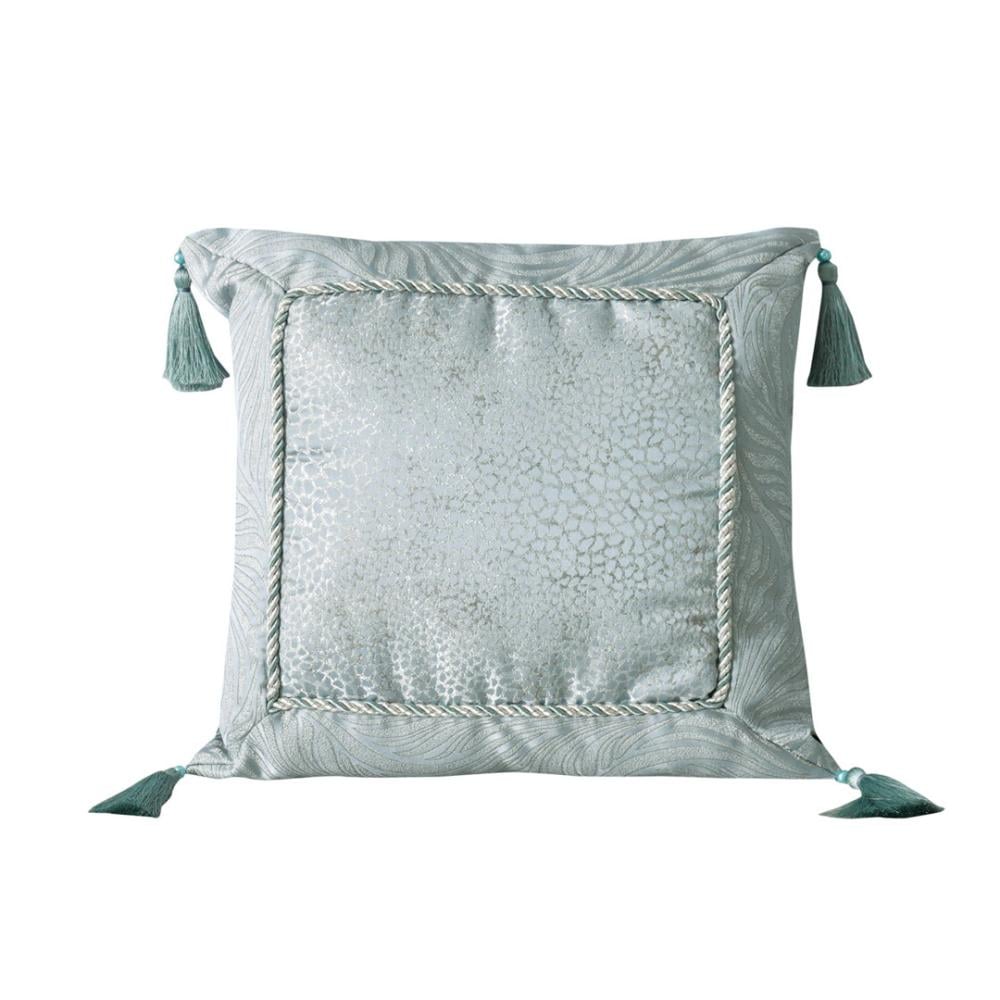 مفرش روما الفاخر مزدوج قطن جاكارد  مطرز تركواز  عدد القطع 10