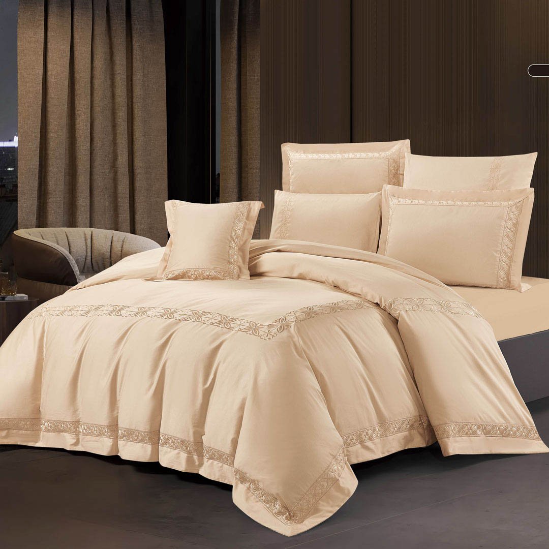 Wales summer double luxurious bedspread 300 stitches D-beige 9Pcs