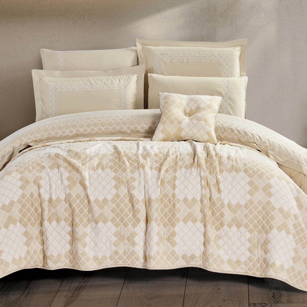 Patrick cotton summer double bedspread beige 8Pcs