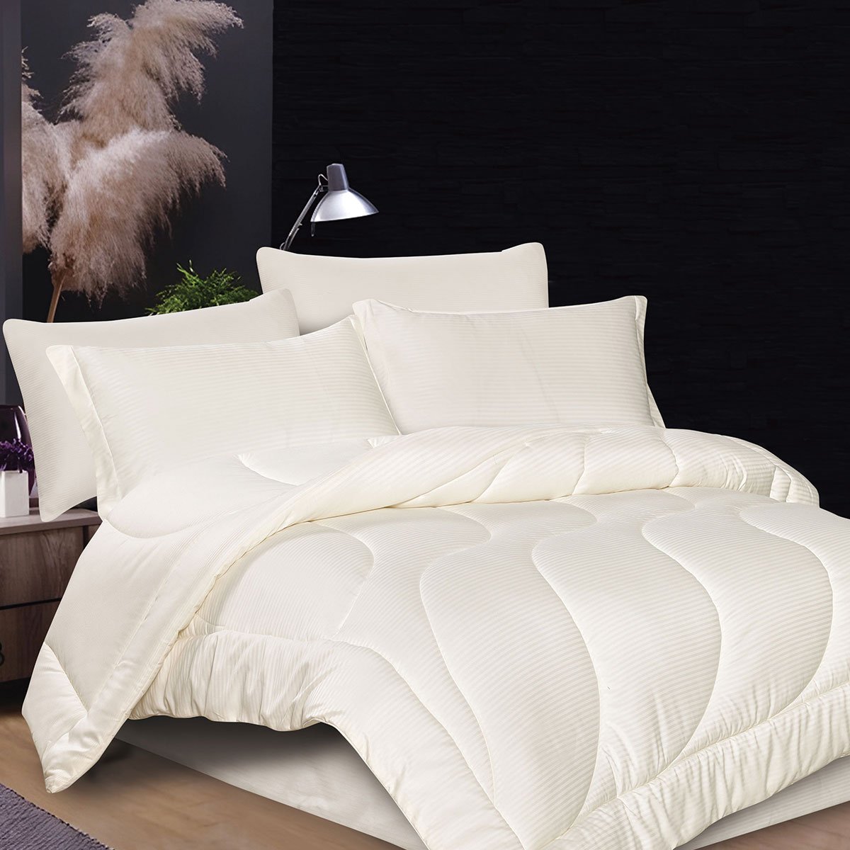 مفرش ميونخ صيفي مزدوج بيج فاتح عدد القطع 6