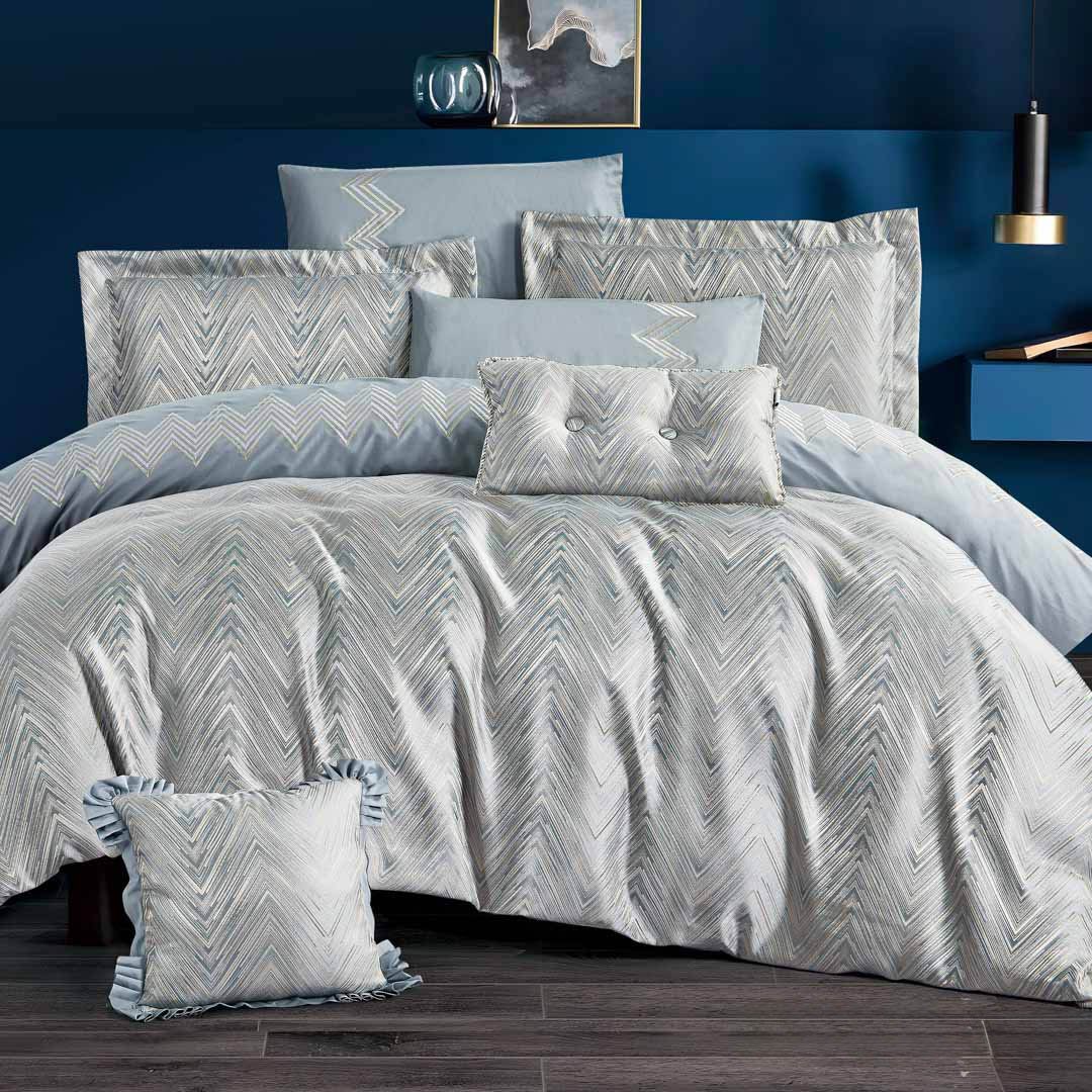 Joshua summer double bedding jacquard cotton grey 9Pcs