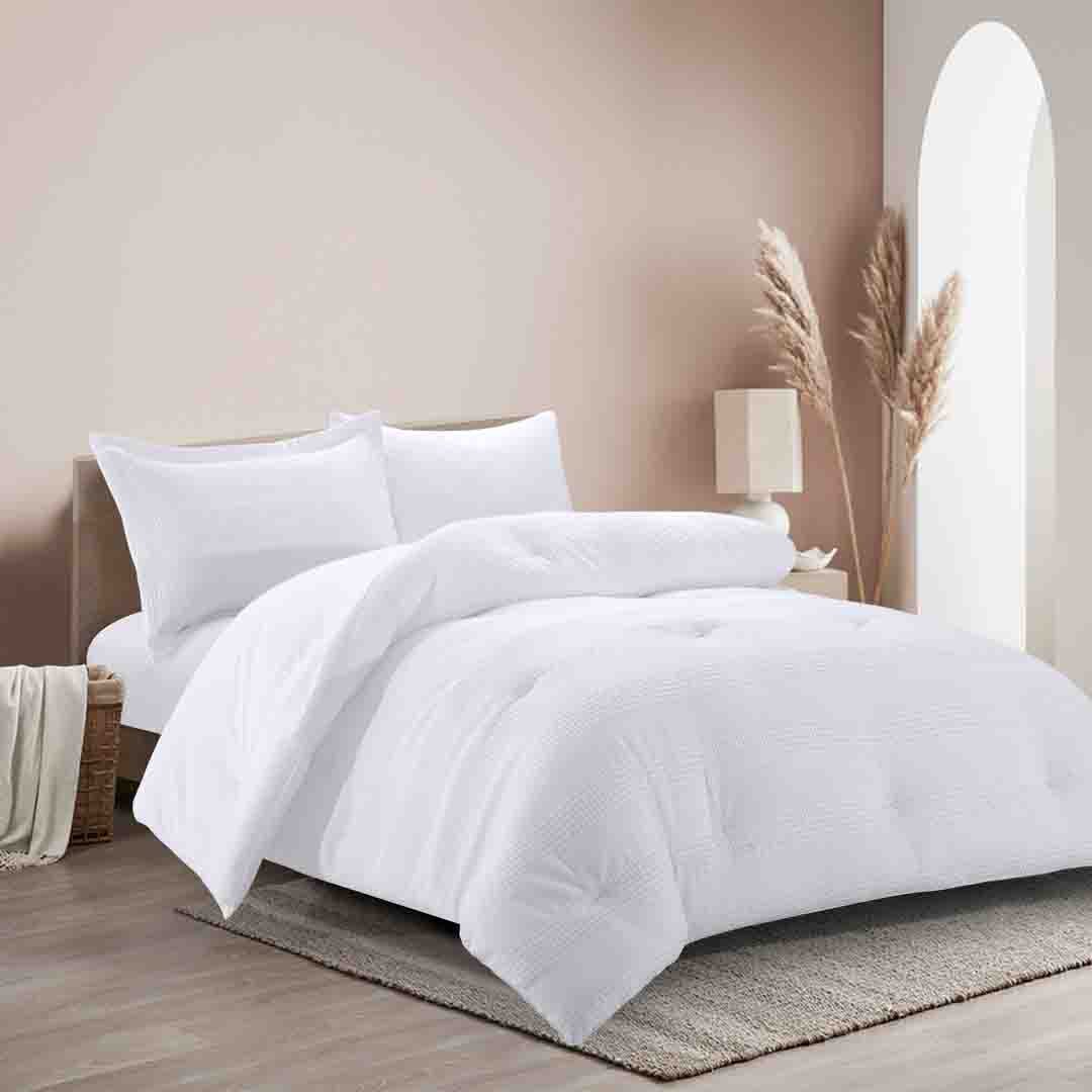 مفرش ويسبر صيفي كوين مقاس 200x150 سم أبيض عدد القطع 4