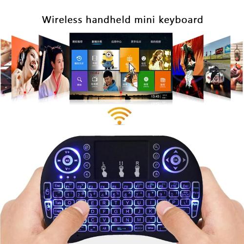 ماوس هوائي بإضاءة خلفية مع لوحة لمس ولوحة مفاتيح ل...