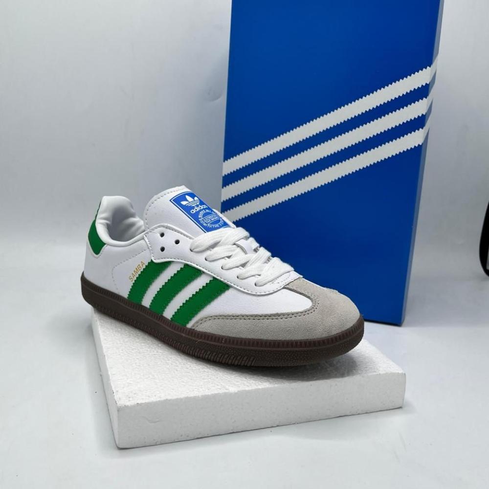 adidas Originals Women's White / Green Samba Og W Sneakers