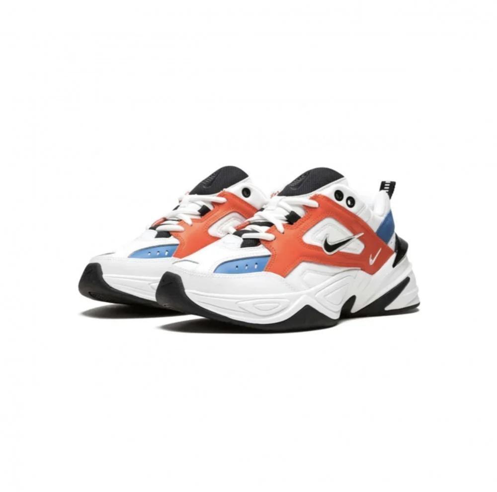 nike m2k tekno white orange blue