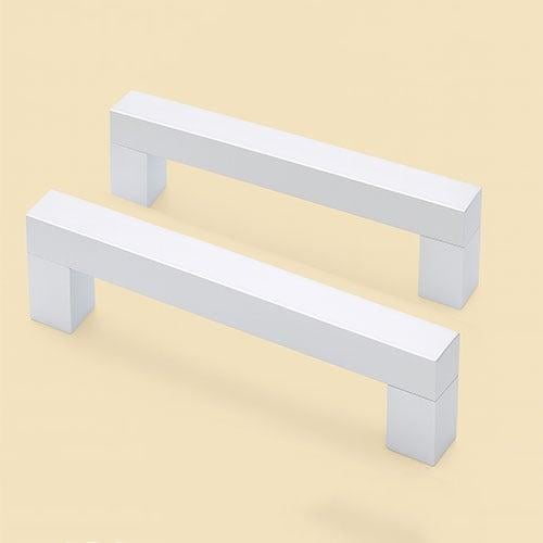 Aluminum handle with a modern, straight