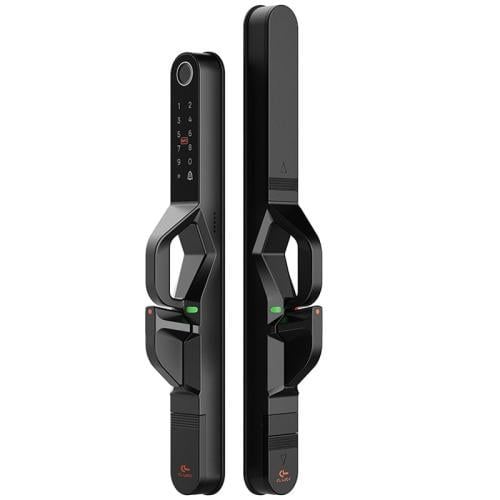 قفل باب ذكي للأبواب السحاب الألمنيوم متعدد طرق الفتح بالبصمة وكلمة المرور والتطبيق