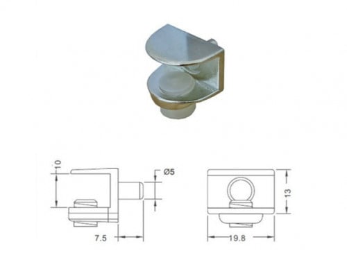 حامل رف زجاج