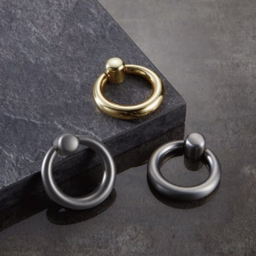 مقابض أدراج عصرية بتصميم حلقي أنيق