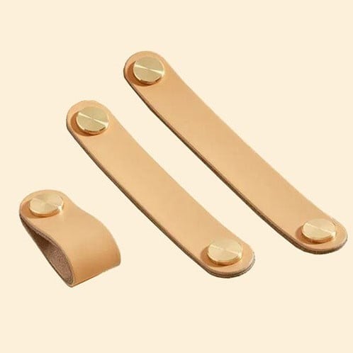 Luxury Beige Leather Handle