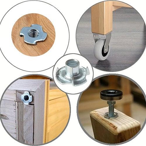 Internal Serrated T-Nut for Wood