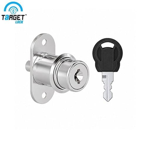 Push Lock for Furniture with Key – 19 mm Diameter